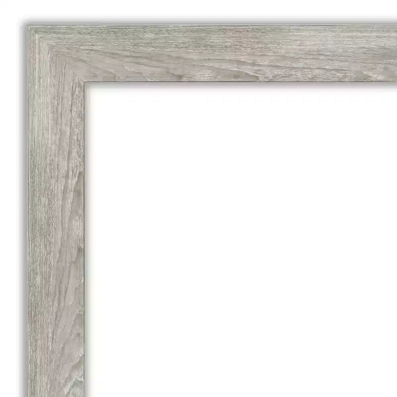 24x30 Inch Rectangle Beveled Wall Mirror with Gray Wash Wood Frame