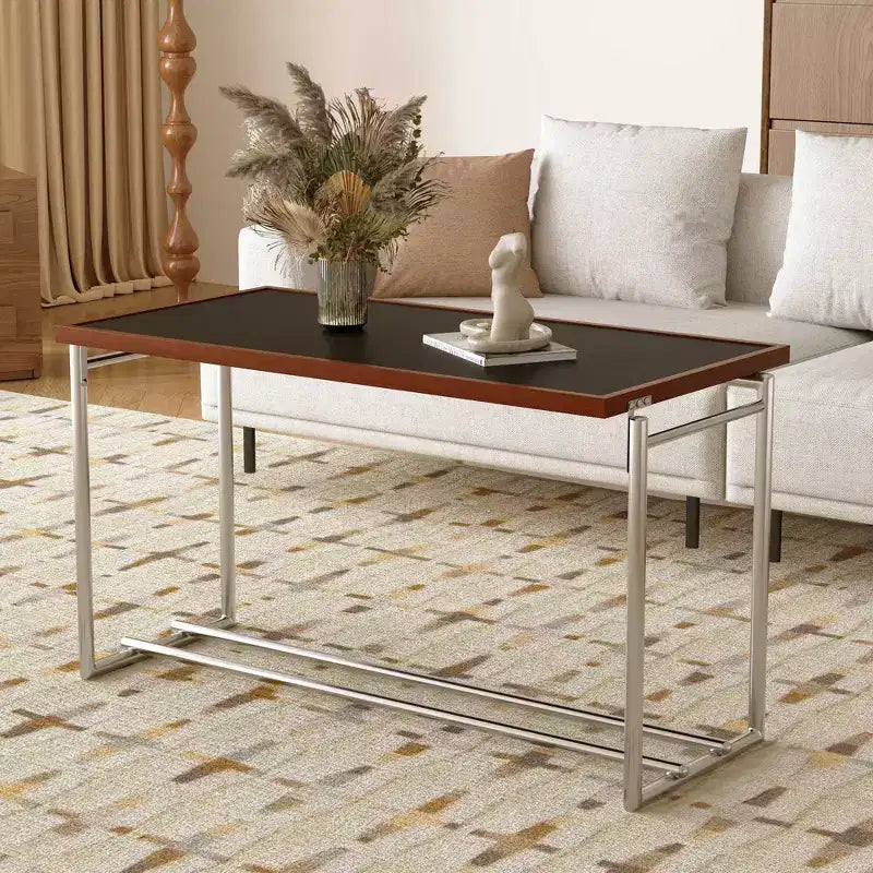 50-Inch Mid-Century Modern Coffee Table – Dual-Height Adjustable, Walnut Top