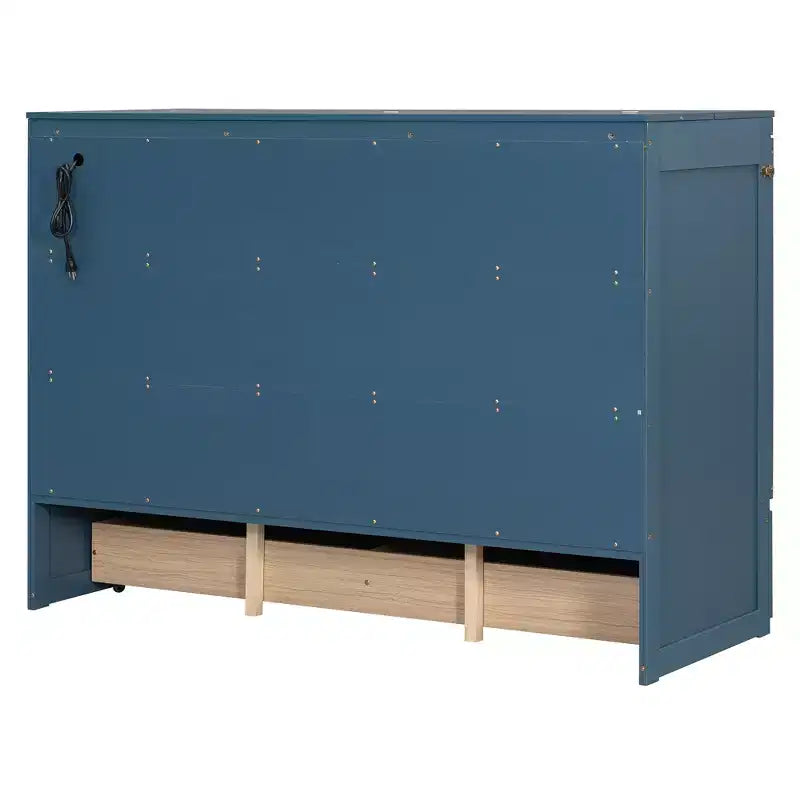 Queen Size Murphy Bed Cabinet with Drawer and Charging Station