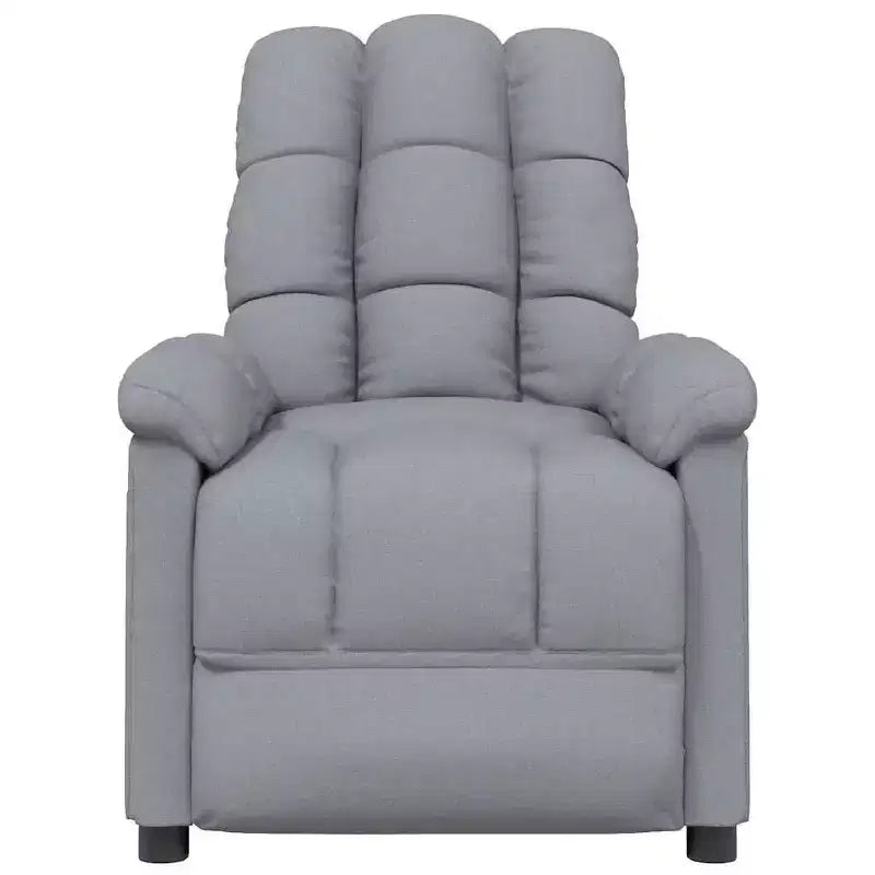Reclining Massage Chair with Memory Foam Cushion – Light Grey Fabric