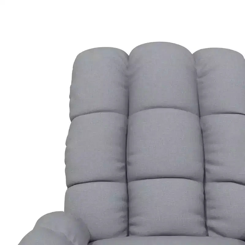 Reclining Massage Chair with Memory Foam Cushion – Light Grey Fabric