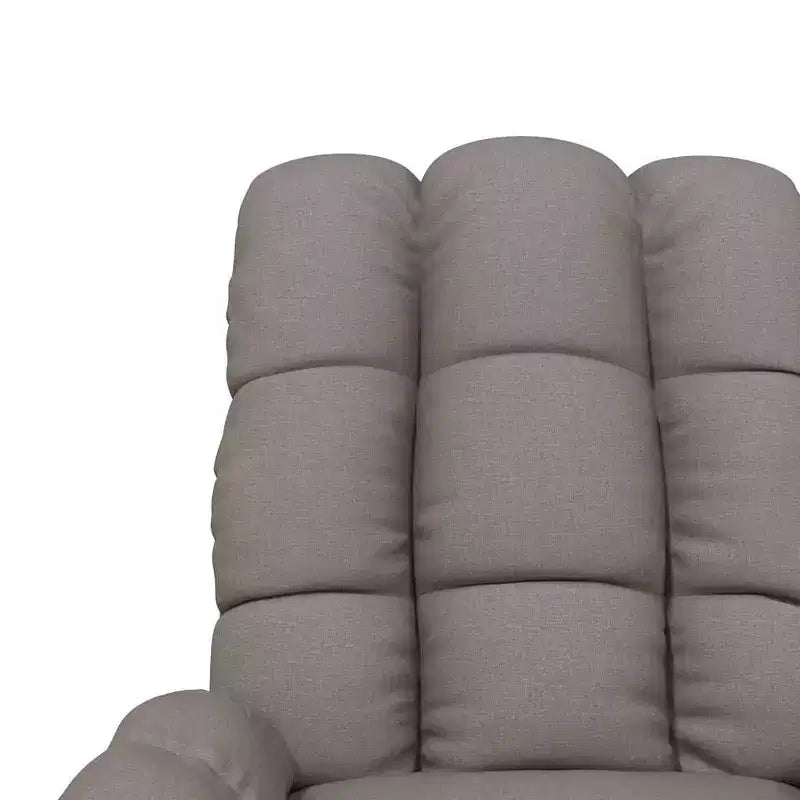 Reclining Massage Chair with Memory Foam Cushion – Light Grey Fabric