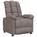 vidaXL Massage Chair Light Grey Fabric (100% polyester), Wood, Metal