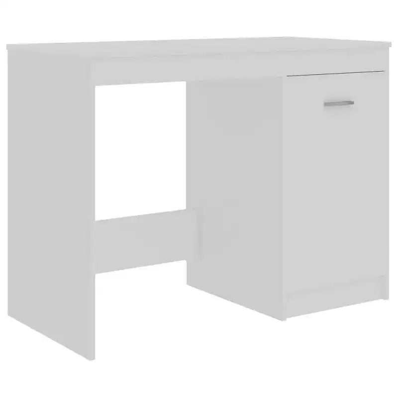 55-Inch White Engineered Wood Desk with Storage Drawer