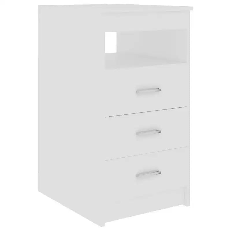 55-Inch White Engineered Wood Desk with Storage Drawer