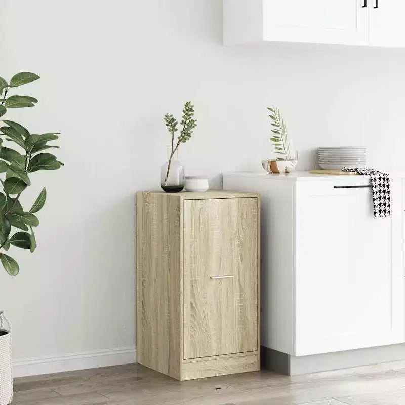 Apothecary Storage Cabinet in Sonoma Oak – Engineered Wood, Medium