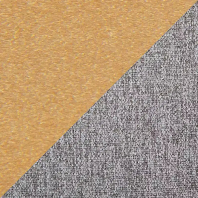 Set of 2 High Back Upholstered Barstools – Gold Frame, Gray Fabric