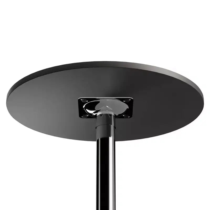 24-Inch Round Bar Height Pub Table – Black MDF Top, Chrome Pedestal Base