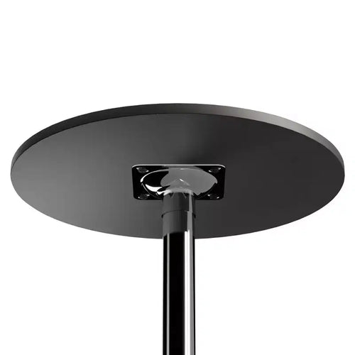 24-Inch Round Bar Height Pub Table – Black MDF Top, Chrome Pedestal Base