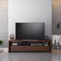 70.75-Inch TV Stand with 3 Drawers and 3 Shelves for TVs up to 75" – Hickory