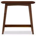 Mid-Century Modern Console Table with Open Shelf – Dark Walnut