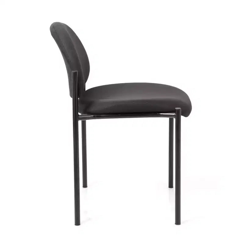 Armless Stackable Office Chair with Padded Seat and Back – 275 lb
