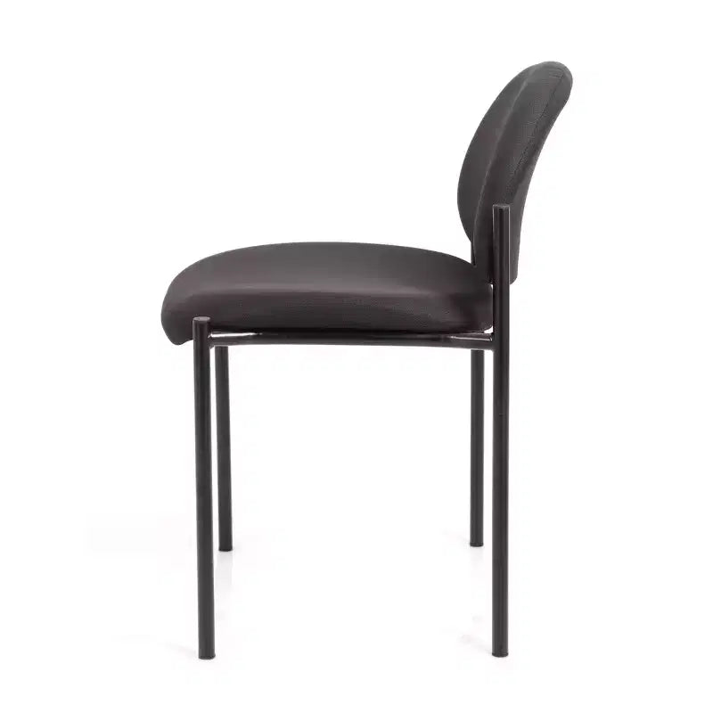 Armless Stackable Office Chair with Padded Seat and Back – 275 lb