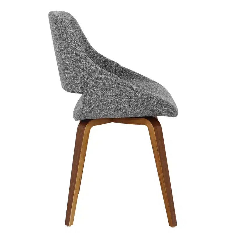 Set of 2 Mid-Century Modern Fabric Dining Accent Chairs