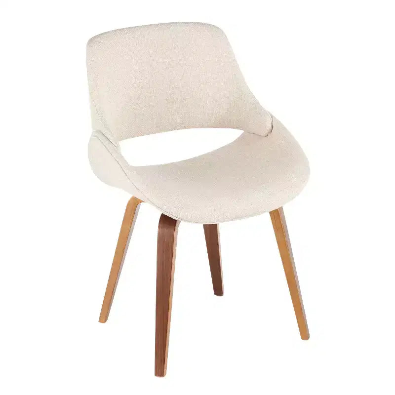 Set of 2 Mid-Century Modern Fabric Dining Accent Chairs