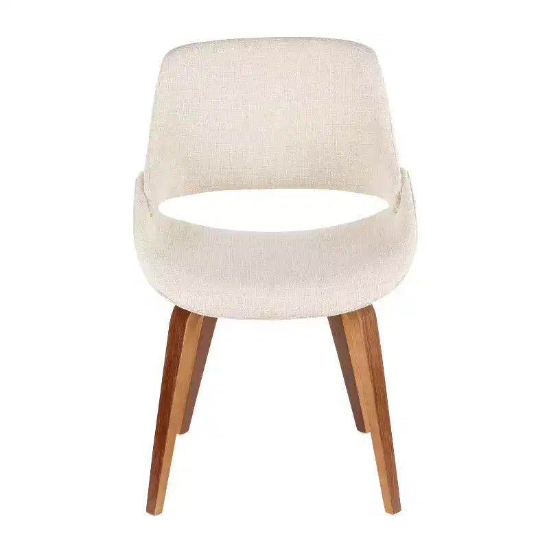 Set of 2 Mid-Century Modern Fabric Dining Accent Chairs