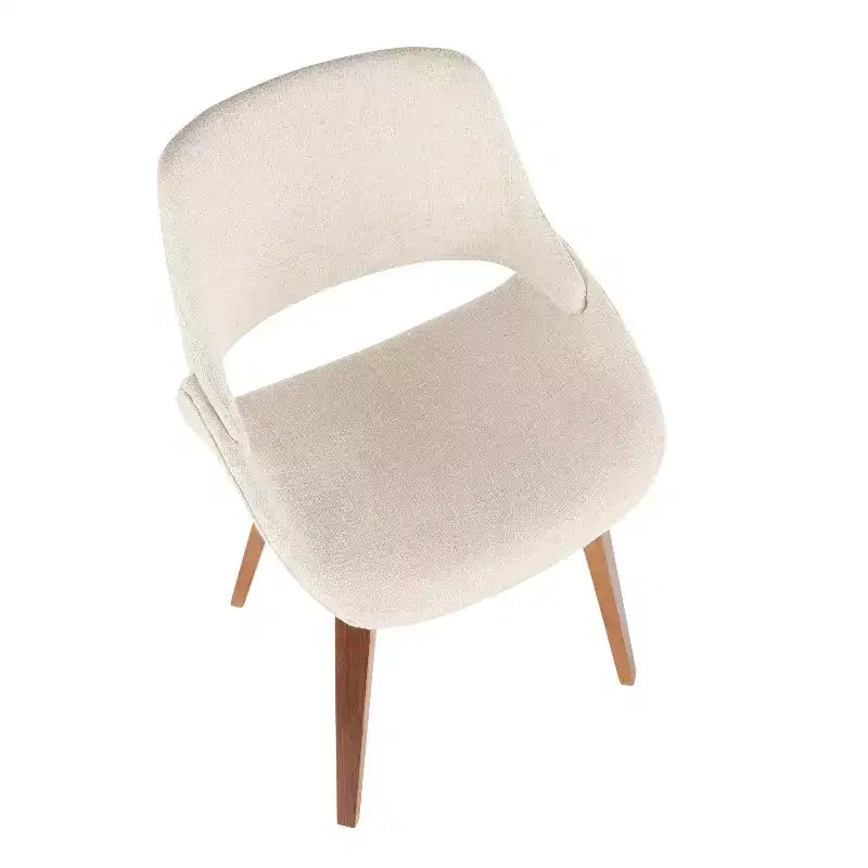 Set of 2 Mid-Century Modern Fabric Dining Accent Chairs