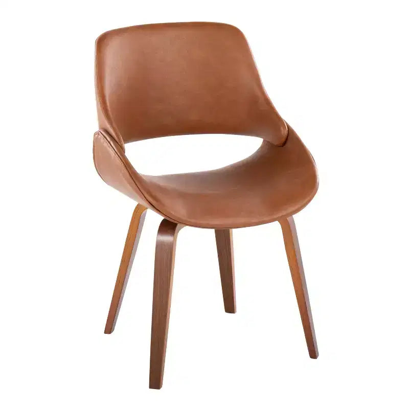 Set of 2 Mid-Century Modern Fabric Dining Accent Chairs