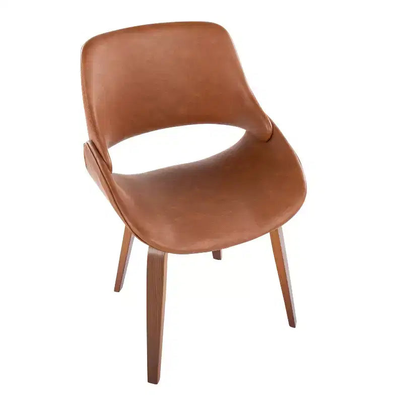 Set of 2 Mid-Century Modern Fabric Dining Accent Chairs