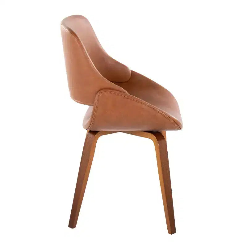 Set of 2 Mid-Century Modern Fabric Dining Accent Chairs