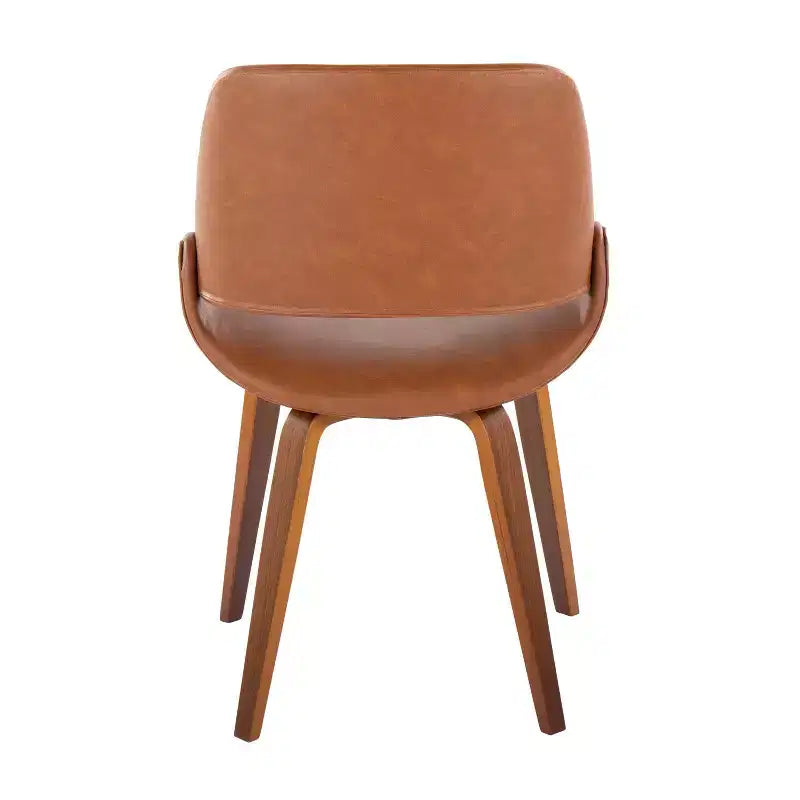 Set of 2 Mid-Century Modern Fabric Dining Accent Chairs