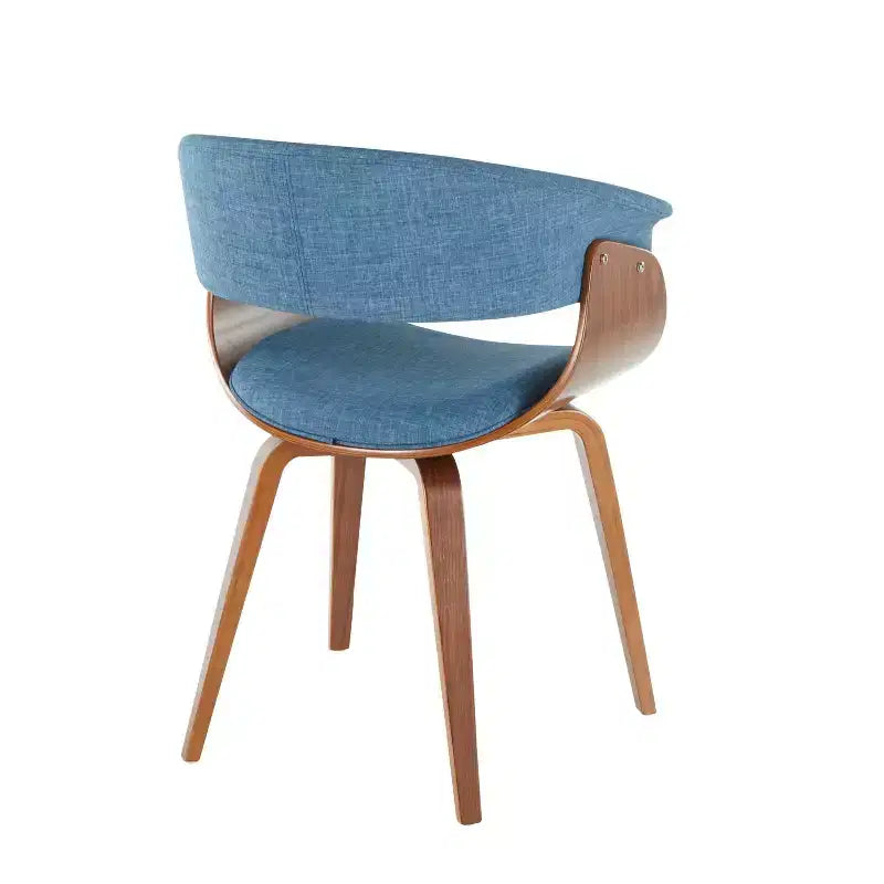 Set of 2 Mid-Century Modern Fabric Dining Accent Chairs
