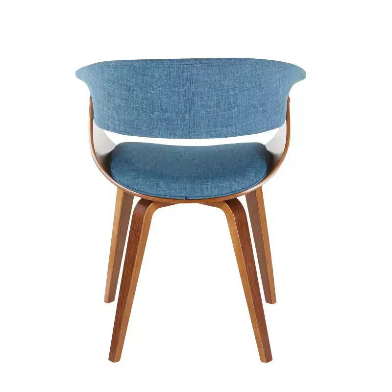 Set of 2 Mid-Century Modern Fabric Dining Accent Chairs