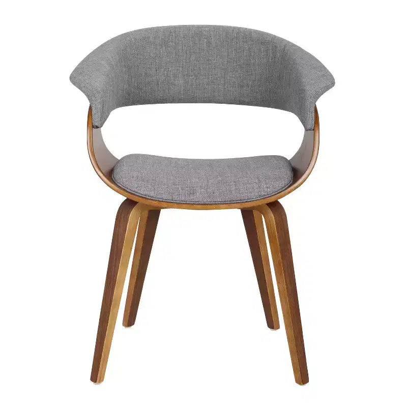 Set of 2 Mid-Century Modern Fabric Dining Accent Chairs