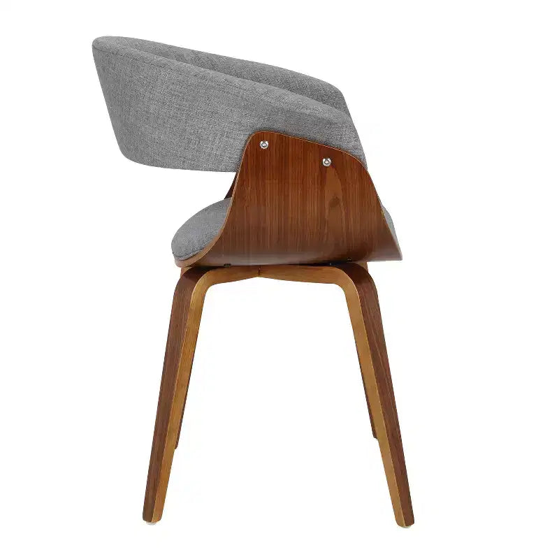 Set of 2 Mid-Century Modern Fabric Dining Accent Chairs