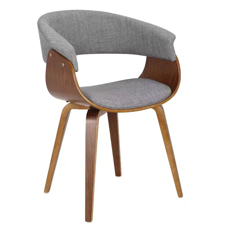 Set of 2 Mid-Century Modern Fabric Dining Accent Chairs