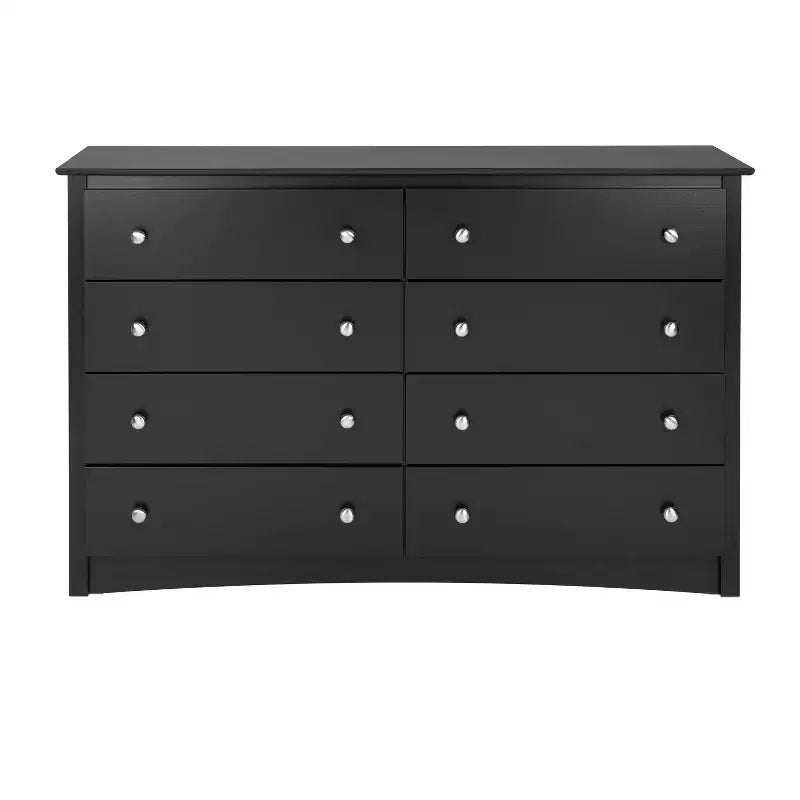 8-Drawer Wide Dresser with Metal Glides and Anti-Tip Hardware