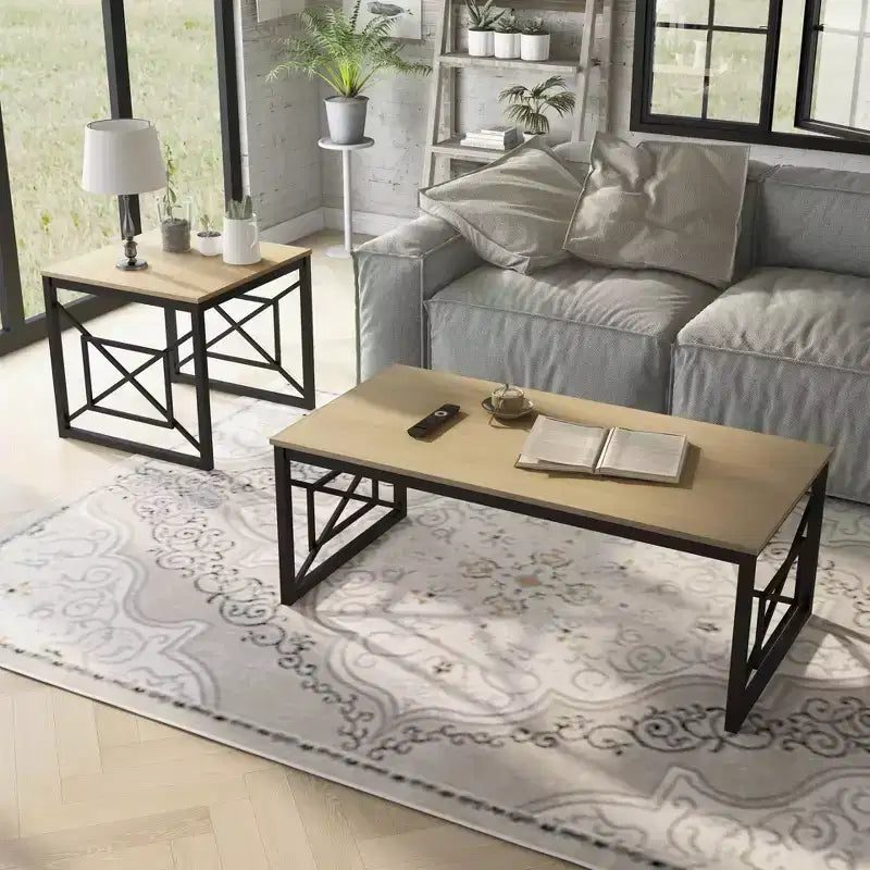 2-Piece Coffee Table and End Table Set