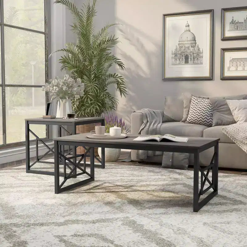 2-Piece Coffee Table and End Table Set