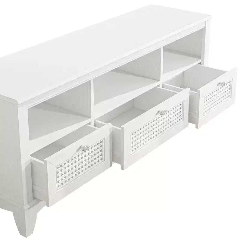 55-Inch Wood TV Stand with Drawer for TVs up to 60" – Natural
