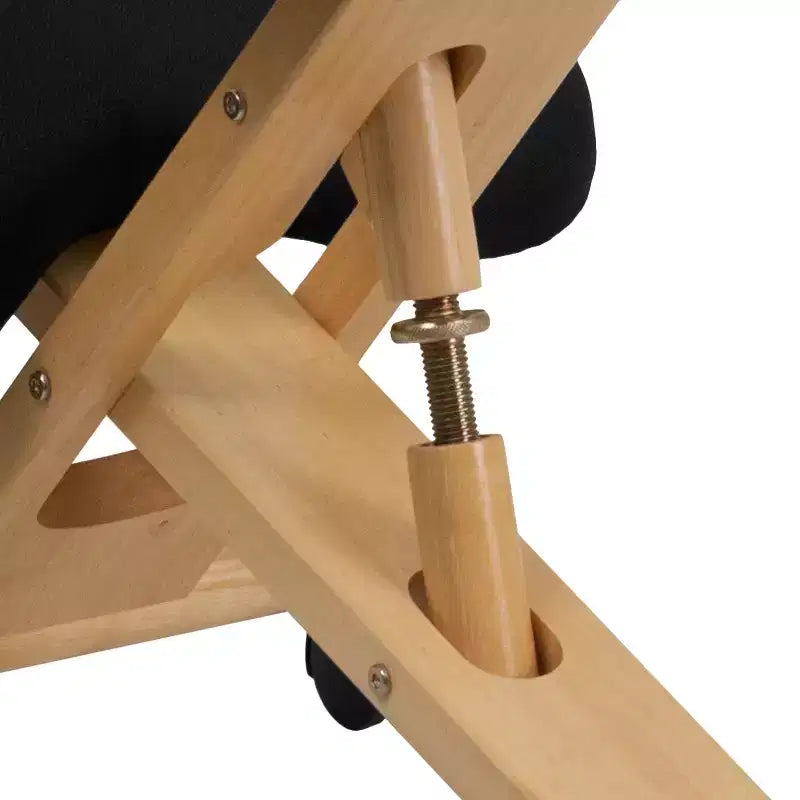 Ergonomic Kneeling Office Chair with Adjustable Height and Wood Frame